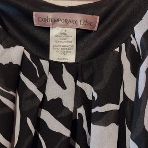 Sleeveless Zebra Print Swing Top,size Small, by Contemporary Edge (19)